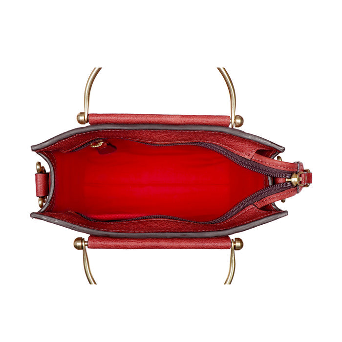 Wild Rose 02 Marsala Leather Satchel